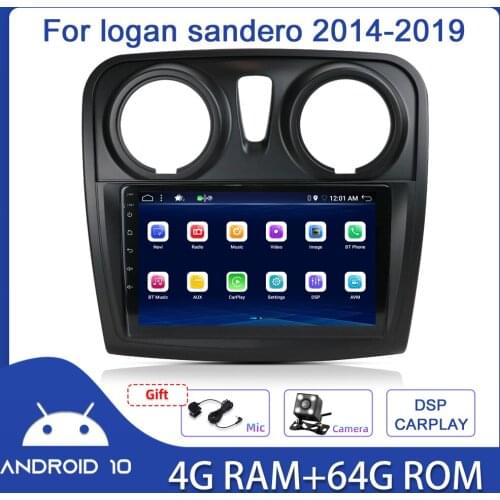 Bosion For Dacia Logan 2 2012-2019 Sandero 2014-2019 Android 10 Car Radio Multimedia Video Player GPS Navigation DSP Carplay