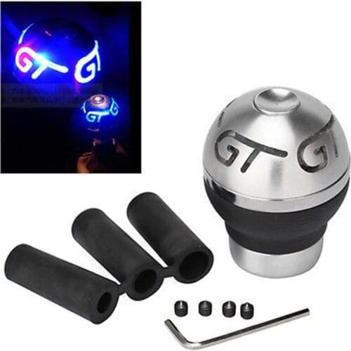2020 HOT Universal For Car GT Blue LED Light Manual Gear Shift Knob Shifter + Battery high quality free shipping