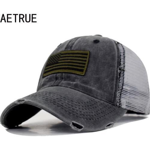 American Flag Women Snapback Caps Men Baseball Cap Hats For Women Mesh Bone USA Flag Gorras Hole Cotton Male Baseball Hat Cap
