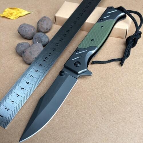 Black Green Steel Folding Knife Tactical Hunting Survival EDC Pocket Knives Utility Camping Outdoor Combat knife tactical knife