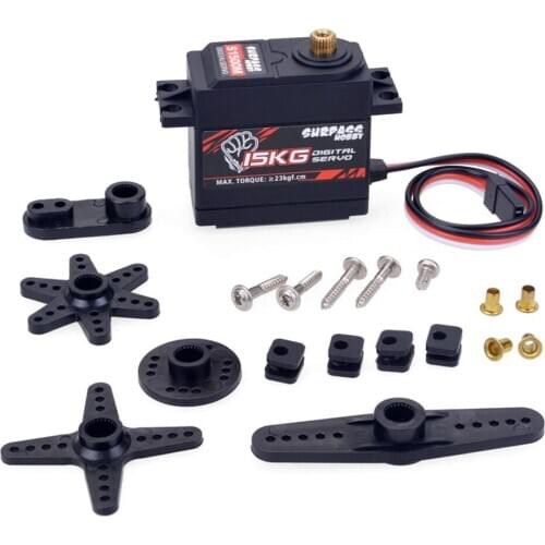 SURPASS Hobby S1500M Metal Gear 15KG Digital Servo for RC Airplane Robot 1/10 1/8 RC Car Boat Plane Smart Robot