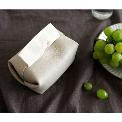 Paper Towel Holder Leather Tissue Box Decoration Accessories Modern Creative Vintage Travel Servilletero Home Decor Eg50zj