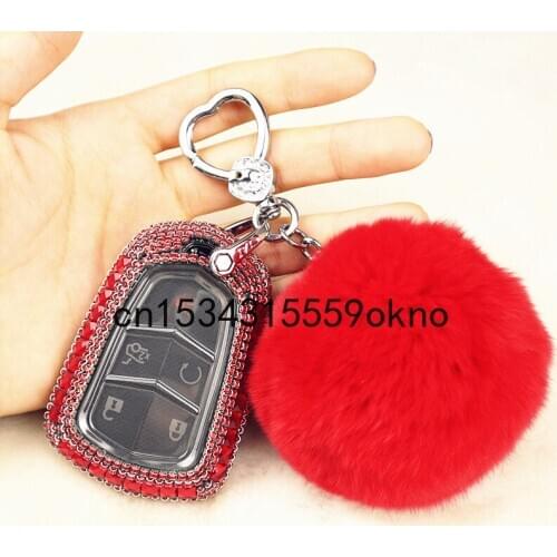 For Cadillac XT4 XT5 XT6 CT6 atsl XTS Womens Key Case Cover With Diamond Car Accessories