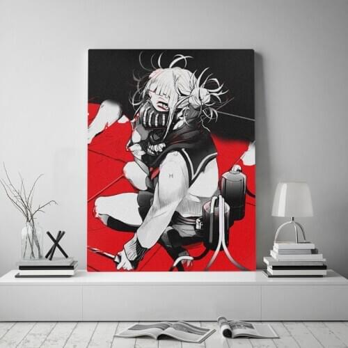 Himiko Toga My Hero Academia anime Framed Canvas poster Painting wall Art decor room Study Home Wooden Frame Decoration Prints