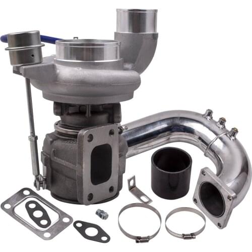 HY35W T3 Turbo Compressor Turbocharger + 3" Intake Elbow Charge Pipe For Dodge Ram 2500/3500 Cummins 5.9L