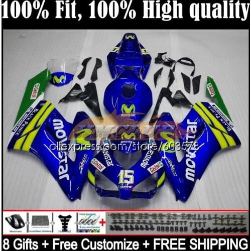 Bodys Injection For HONDA CBR1000 CBR 1000 RR CC 1000CC 50CL.16 CBR1000RR 04 05 CBR 1000RR 2004 2005 OEM Fairings Movistar Blue