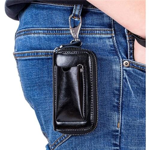 PU Leather Key Wallets Men Car Key Holders Multifunction Zipper Home Key Case Housekeeper Women Keychain Case