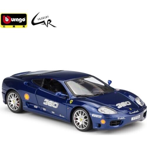 Bburago 1:24 Model Car Simulation Alloy Racing Metal Toy Car Children Toy Gift Collection Ferrari 360 Challenge