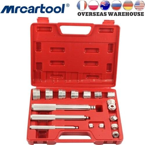 MR CARTOOL 17Pcs Aluminium Bearing Race Seal Driver Disc Tool Master Set Wheel Axle Bushing Installation Kit Car Repair Tool