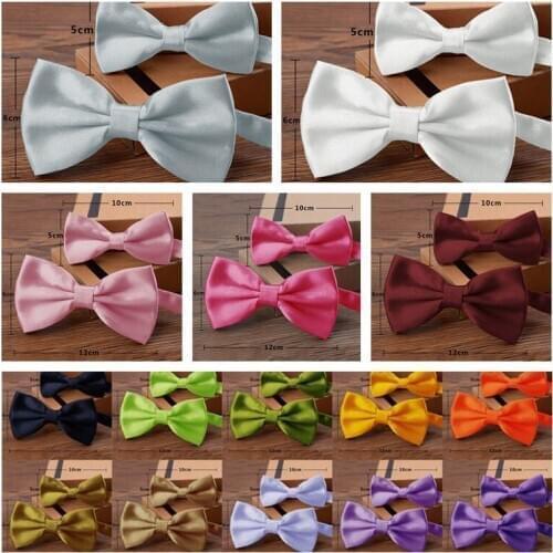 Men Boy 2 pcs Set Bowties Solid Toddle Bowtie Classic Accessories Butterfly Bow Tie Cravate Neckwear New Novelty FB130