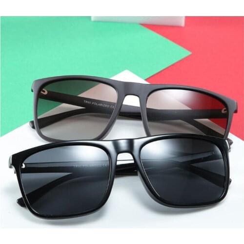 Vintage Unisex glasses Summer Driving Polarized Sunglasses UV400 protection Mens Glasses Outdoor Black Square Sunglasses Male