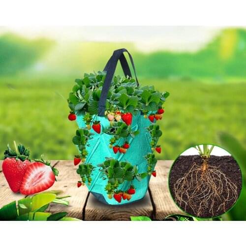 Potato Strawberry Planter Bags For Growing Potatoes Outdoor Vertical Garden Hanging Open Vegetable Planting Grow Bag