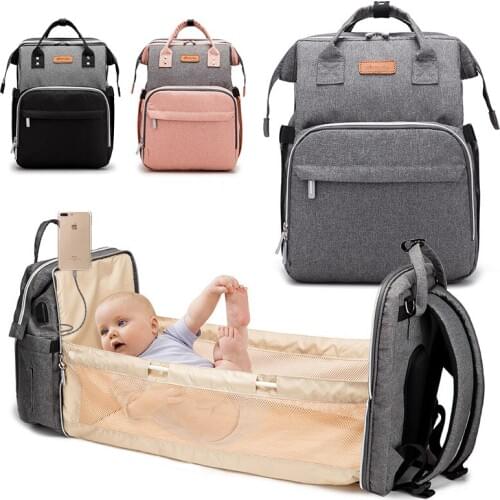 Portable Baby Crib Bag Bassinet for Baby Foldable Bed Bag Newborn Baby Indoor Outdoor Travel Bed Backpack Infant Sleeping Basket