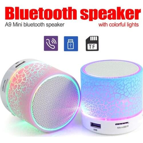 Portable Mini Bluetooth Speaker LED TF USB Subwoofer Loudspeakers Support TF Card Stereo Sound Speakers For Smartphone