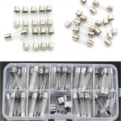 60 piece / batch glass tube fuse fuse 6x32mm 5A 6A 8A 10A 15A 20A 25A 30A 35A fine fuse set glass fuse