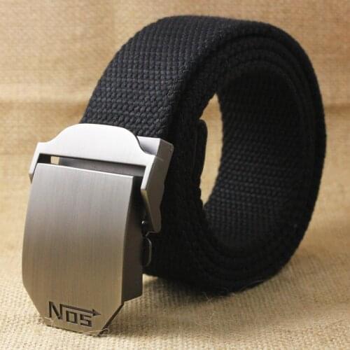 Hot sale Unisex tactical belt Top quality casual canvas belt Outdoor Alloy Automatic buckle men Belt Women
