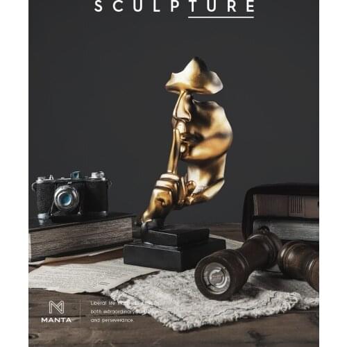 Northern Europe Simple Artwork Thinker Statue Home Decoration Accessories Office Decor Figurine Ornament Art Crafts Sculpture