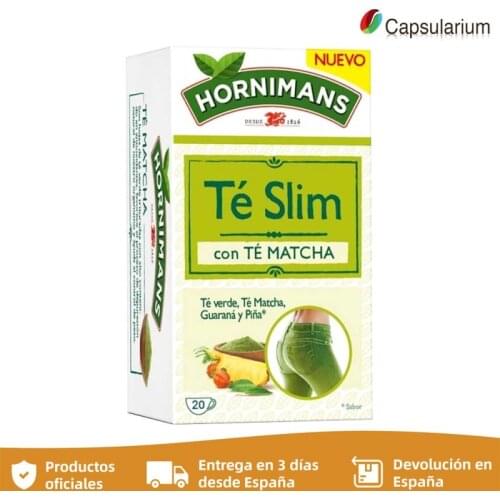 Slim Tea with Matcha Hornimans tea. Box of 20 infusions, natural green tea-Capsularium