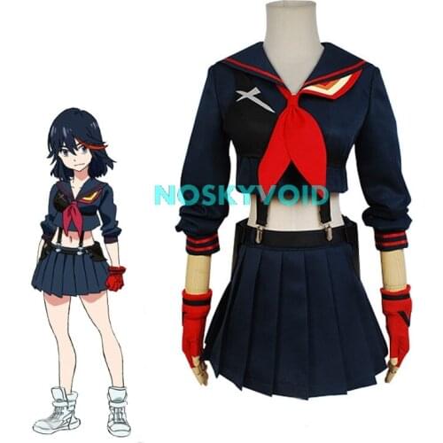 KILL la KILL Costume Matoi Ryuuko Cosplay JK Uniform Girls' Daily Wear Sailor Suit Halloween Carnival Costumes