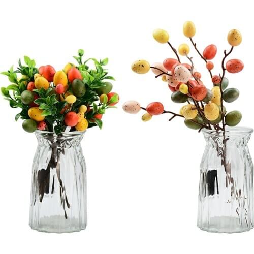 1pcs Colorful Easter Decoration Egg Artificial Plant Branch Foam Bird Egg For DIY Easter Wedding Festival Party Home Vase Decor
