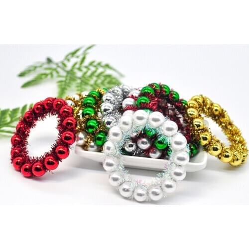 10pcs creative Christmas wreath ornaments Christmas tree wedding decoration DIY home accessories window wall pendant bead ring