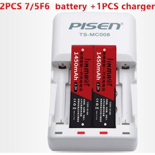 2pcs 1.2V 7/5F6 67F6 1450mAh ni-mh Chewing Gum battery 7/5 F6 cell for panasonic sony MD CD cassette player + charger