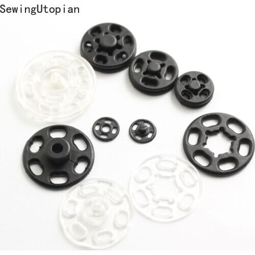 20Pcs Invisible Small ABS Plastic Snap Fasteners Press Button Stud Sewing Accessories Buttons Clothes 7/10/13/15/18/21mm 7-21mm