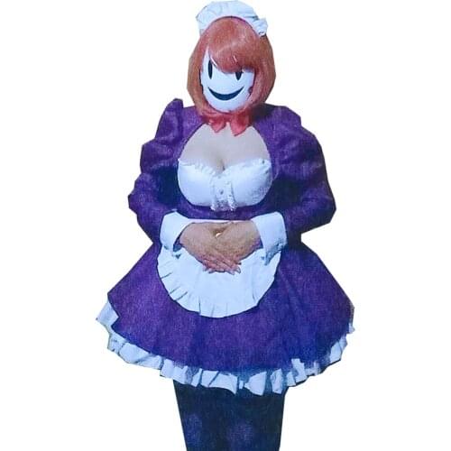 2021 New Anime High-Rise Invasion Maid-fuku Kamen Cosplay Costume Tenkuu Shinpan Women Maid Outfits Halloween Maid Uniform Sexy
