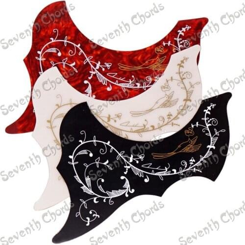 3 Pcs 40 " 41 " Hummingbird Flower Decorative pattern Acoustic Guitar Pickguard Pick Guard Anti-scratch Plate