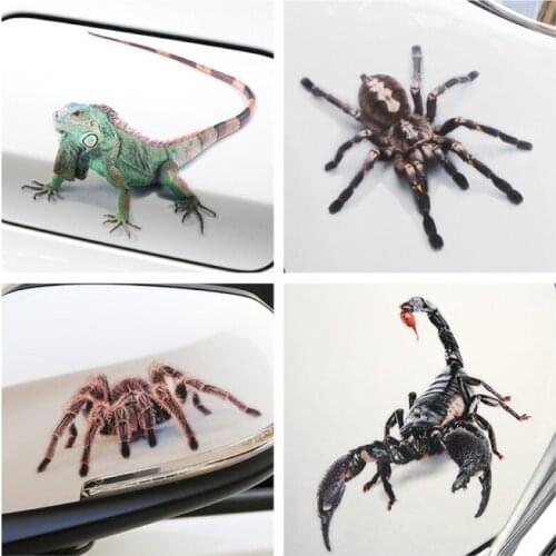 3D Car Sticker Animals Bumper Spider Gecko Scorpions For Ford Focus 2 3 4 Mondeo Fusion Kuga Ecosport Fiesta Falcon EDGE EVOS
