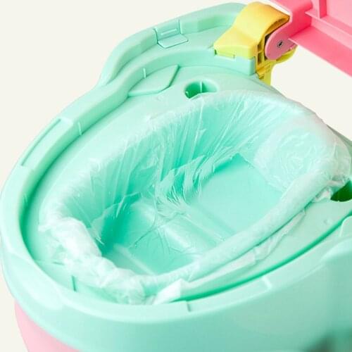 50 Pcs Potty Diaper Bags Potty Training Seat Baby Toilet Seat Bin Bags Travel Potty Liners Disposable With Drawstring