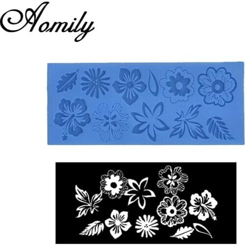 Aomily Rural Style Flower Lace Mold Cake Border Decoration Tools Fondant Cake 3D Mold Food Grade Silicone Mat Mould Cake Mold