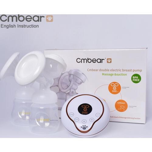 Cmbear Advanced Intelligent LCD electric breast pump breast feeding automatic massage USB double bottles Electric Breast Pumps