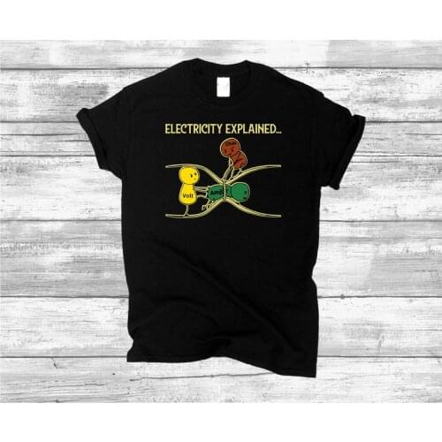 Ohm Volt Amp Electricity Explained Physics Tee Shirt - Funny Teacher Nerd T-Shirt - Gift For Electrician T Shirt