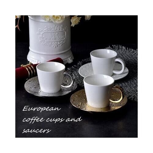 Jane European Coffee Cup Nordic Coffee Cup And Saucer Set Business Club Ceramic Home Drinkware Gift Free Shipping