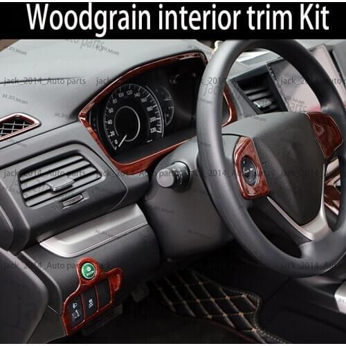 Wood grain Inner Frame Cover Trim Kit Fit for Honda CRV 2012 2013 2014 2015 2016