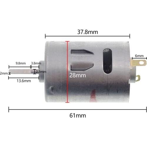 High Magnetic Force D Cut RS-380 Micro DC 12V Large Torque Motor for Electric Drill Garden Tools Toy Model for Mabuchi