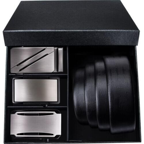 Men Belt 3.5cm Width Designer Alloy Automatic Buckle Belts For Men High Quality Cowskin Male Strap Luxury Mens Gift Box DiBanGu