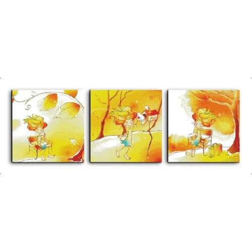 Romantic in golden autumn cross stitch kit cartoon 14ct 11ct count print canvas stitching embroidery DIY handmade needlework
