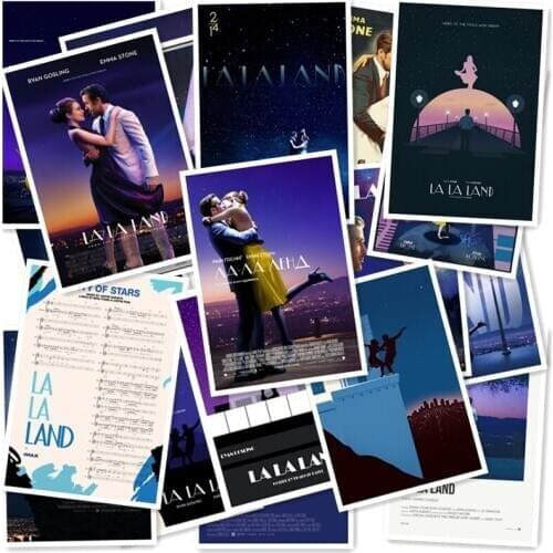 A1-48# La La Land 20/pcs PVC Series Sticker Home Decor Fridge Styling Wall Travel Suitcase Graffiti Styling