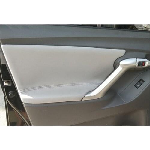 4Pcs/set New Car Door Panel Armrest Replacement Leather Cover Stitching Surface Shell Trim Fit for 2011-2015 toyota verso