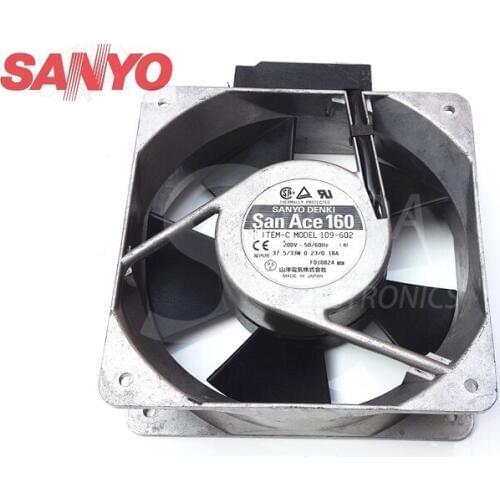 For Sanyo 109-602 16050 160mm 16cm 37.5/33W 200V inverter server axial cooling fans