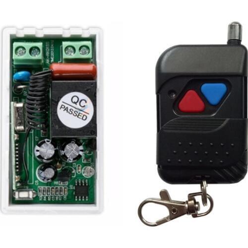 Most simple wiring New AC 220V 1CH RF Wireless Remote Control Switch System & 1*black Remote+1 * receiver (with cover)