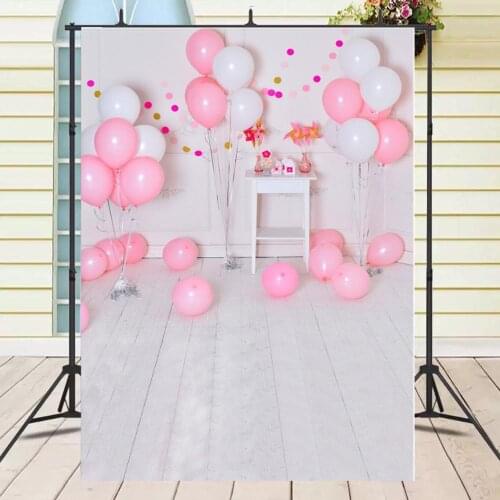 Chevrons Wall Balloons 1st Birthday Cake Baby Photography Backgrounds Customized Photographic Backdrops For Photo Studio