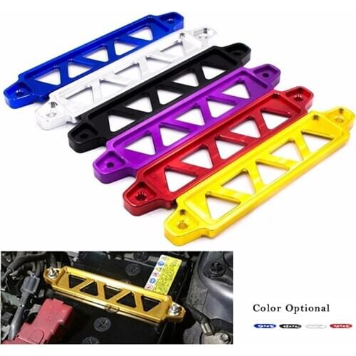 Universal Aluminum Alloy Car Battery Buckle Car Battery Fasten Bracket Car Battery Tie Down Brace Fits For Honda Civic