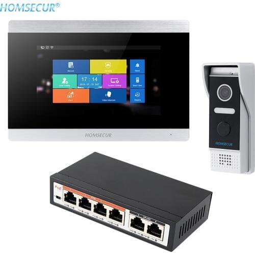 HOMSECUR 7" PoE IP Video Door Entry Security Intercom 1.0MP IP Camera Supported BC031IP-B+BM715IP-S