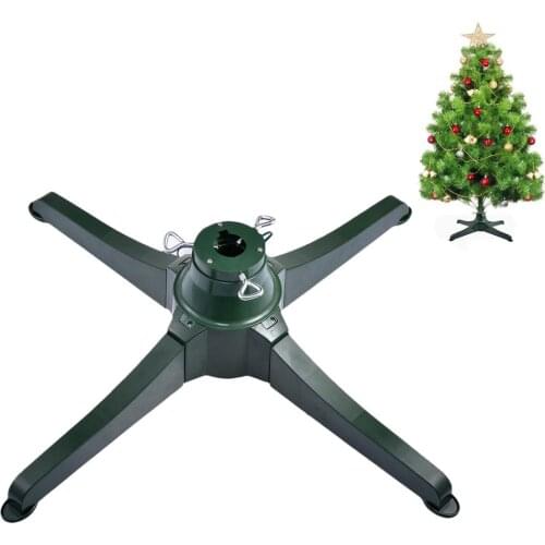 66/80cm Rotating Christmas Tree Stand For Up To 3m/9.8ft Artificial Trees Electric 360 Degree Rotating Christmas Tree Base Stand