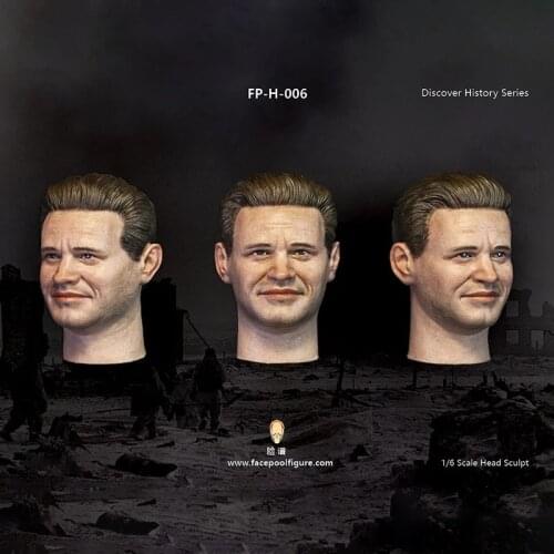 FP-H-006 1/6 Soviet Male Vasily Zaytsev Head Sculpt Model Toy Fit 12'' Soldier Action Figure Body