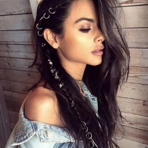 100pcs 8-12mm Hair Braid Rings Accessories Clips Women Kids Girls Dreadlocks Beads Gold Sliver Adjustable Opening for Braids