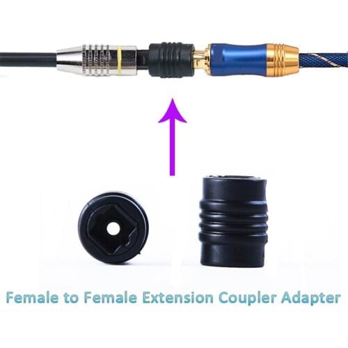 2pcs Digital Optical Fiber Extender Coupler Adapter Optical Audio Toslink to Toslink Connector Female to Female Plug